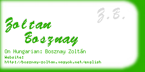 zoltan bosznay business card